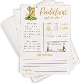 Printed Party Baby Predictions and Advice Cards 30 count Pooh Bear