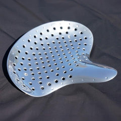 Prismatic Powders chrome-like polyurethane powder coating swatch