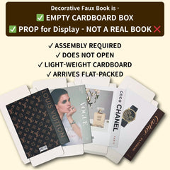 PROBENEX Luxe Large faux decorative books on coffee table