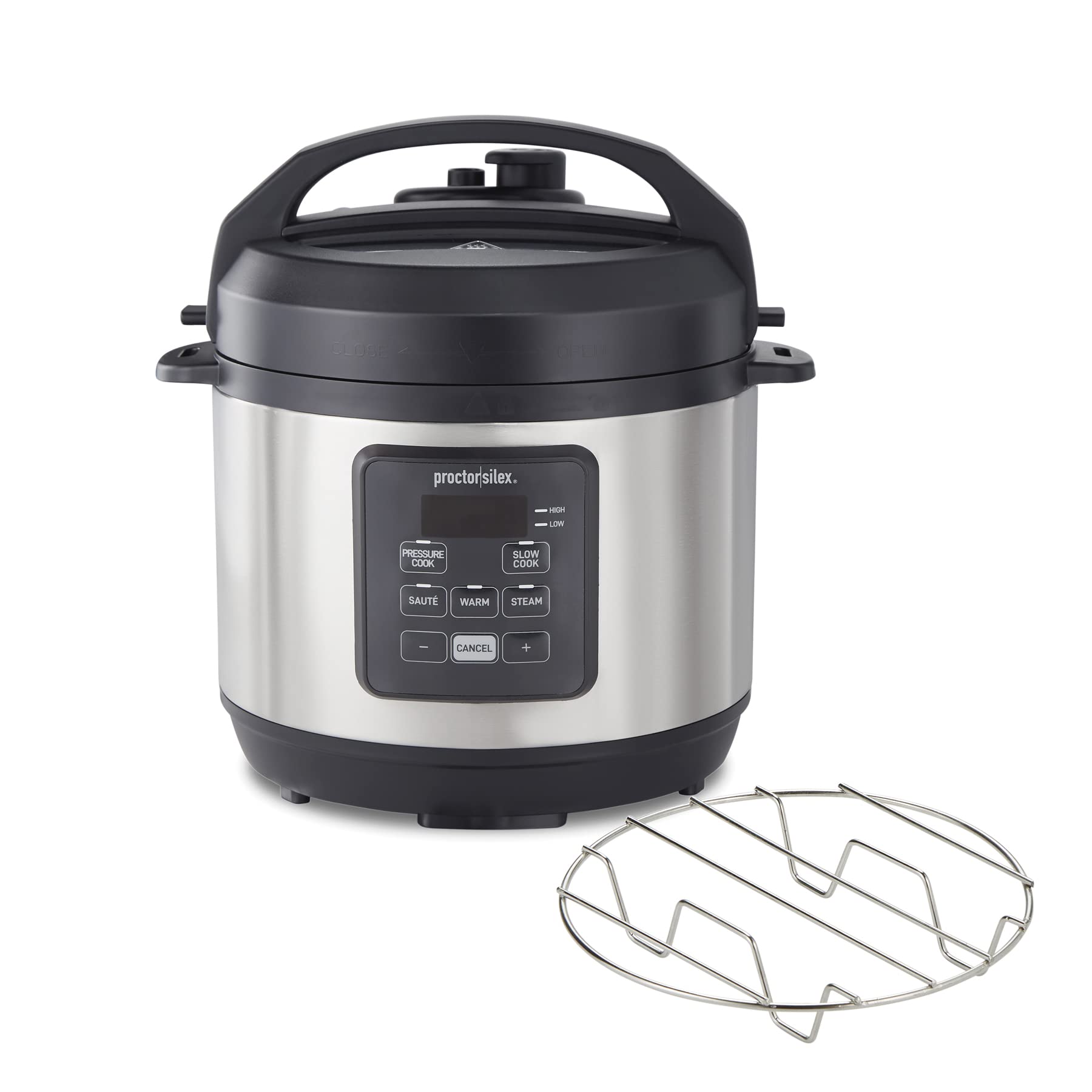 Proctor Silex Proctor-Silex Simplicity 4-in-1 electric pressure cooker on countertop