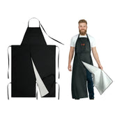 Professional Split Leg Pottery Apron in black with leg straps