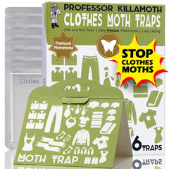 Professor Killamoth Clothes Moth Traps label closeup