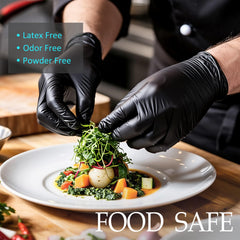 Textured fingertips nitrile gloves grip on wet surfaces