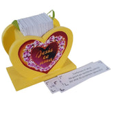 Caja en forma de corazón con 108 tarjetas de Promesas de Dios Tarjetas en Español