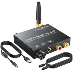 PROZOR 192kHz DAC Bluetooth Receiver front view