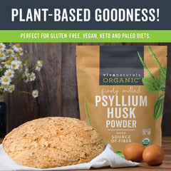 Psyllium husk powder unflavored 24 oz Viva Naturals