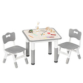 Pterying grey kids table and chairs set 23.6in long