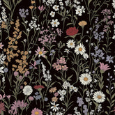 ptulip black floral drawer liner peel and stick wallpaper image