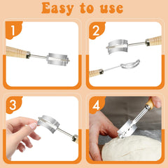 Ptwola stainless steel bread scoring blade silver color
