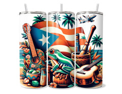 Puerto Rico Image #3 El Coqui Tumblers w Lid 20 Oz front view