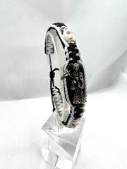 Pulsera Santa Muerte para hombre o mujer con imagen blanca