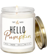 Pumpkin Spice Candle Hello Pumpkin in a 9oz reusable jar