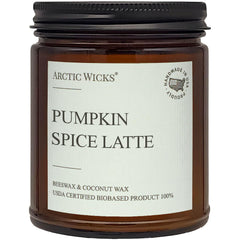 Pumpkin Spice Latte Candles 9oz amber jar by Arctic Wicks Scented Candles