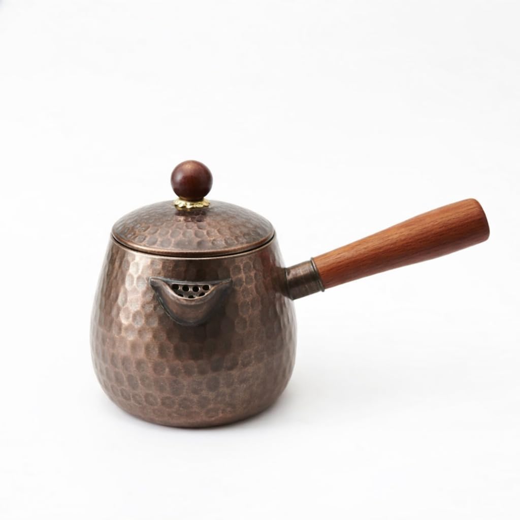 Pure copper tea kettle 400ml front view