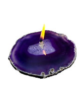 Found In The Ground Candles Purple Agate Rock Oil Candle 5x5 front view