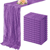 Purple cheesecloth table runner 20x120 inches