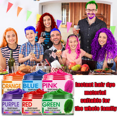 Purple color wax from the six color temporary hair color wax set