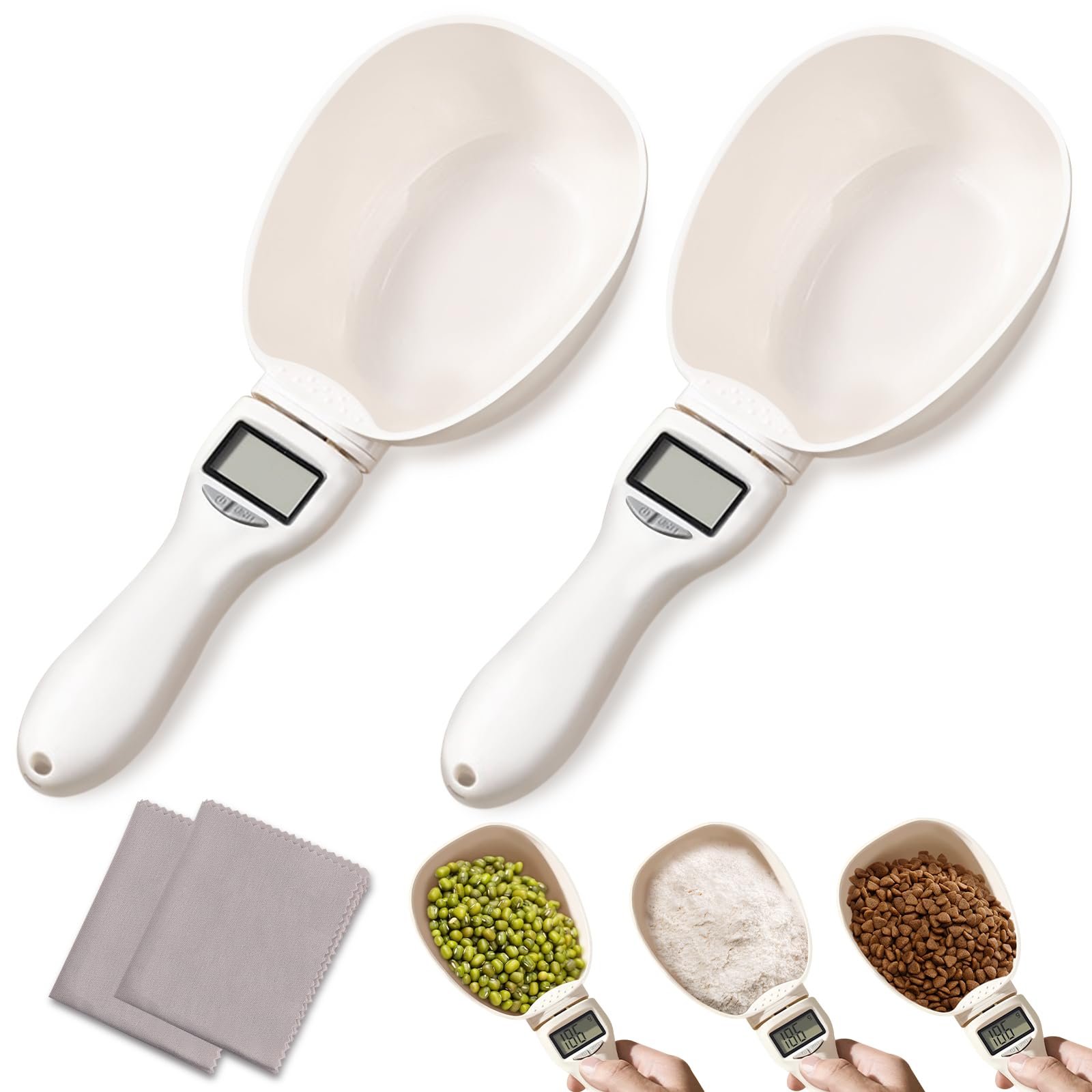 Pushy 2pcs digital measuring spoon with LCD display