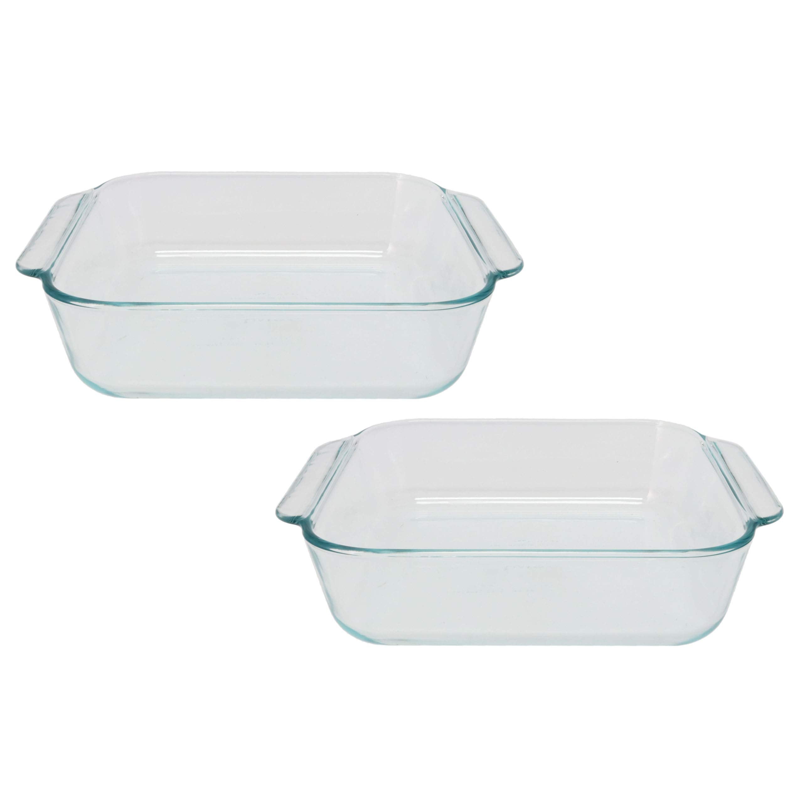 Pyrex 222 2-Qt clear glass baking dishes two pack