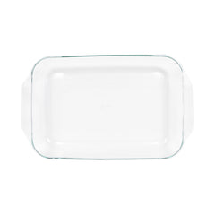 Pyrex 3.79L clear glass baking dish top view