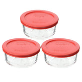 Pyrex 3x 2-cup glass bowls