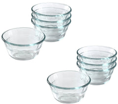 8-pack Pyrex custard cups 4 by 2 inches Made in the U.S.A.