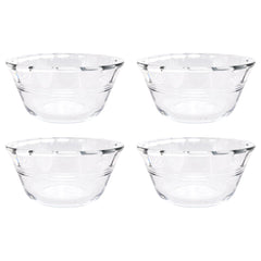 Two 4-piece sets of Pyrex 6001142 glass custard bowls