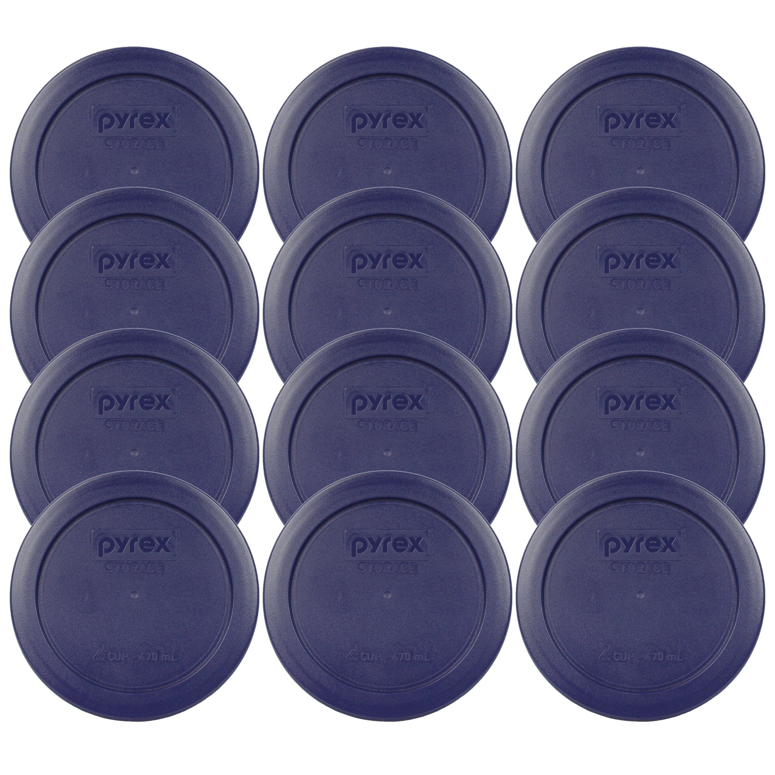 Pyrex 2 cup blue lid for round storage dish Model 7200