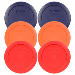 Pyrex 7200-PC lids blue 2 cup 6-pack