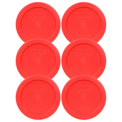 Pyrex 7200-PC 2-Cup Red Food Storage Replacement Lid 6-pack