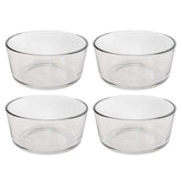 Set of four Pyrex 7201 4-Cup Glass Bowls Made in USA