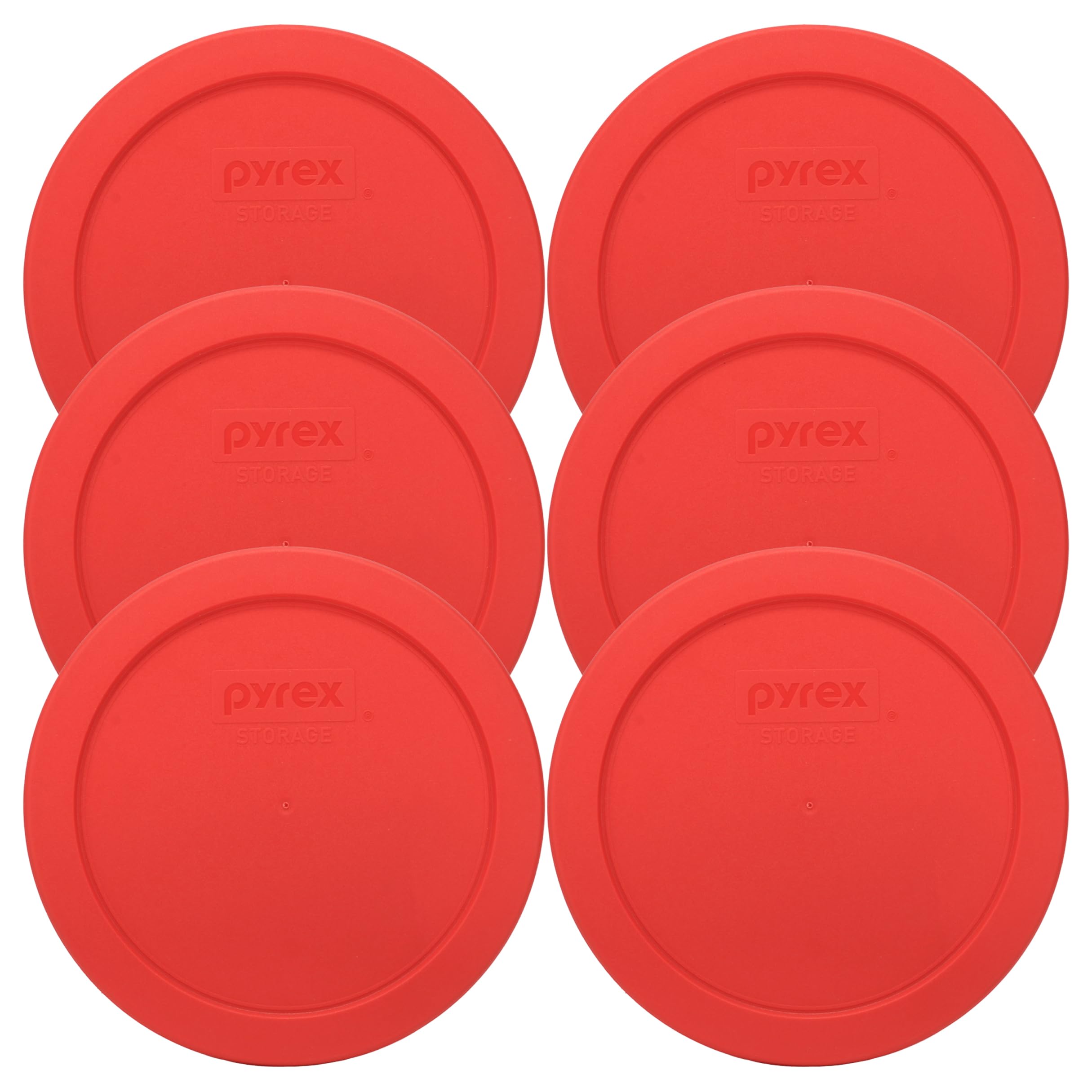 Pyrex 7201-PC 4-Cup red replacement lids set of 6