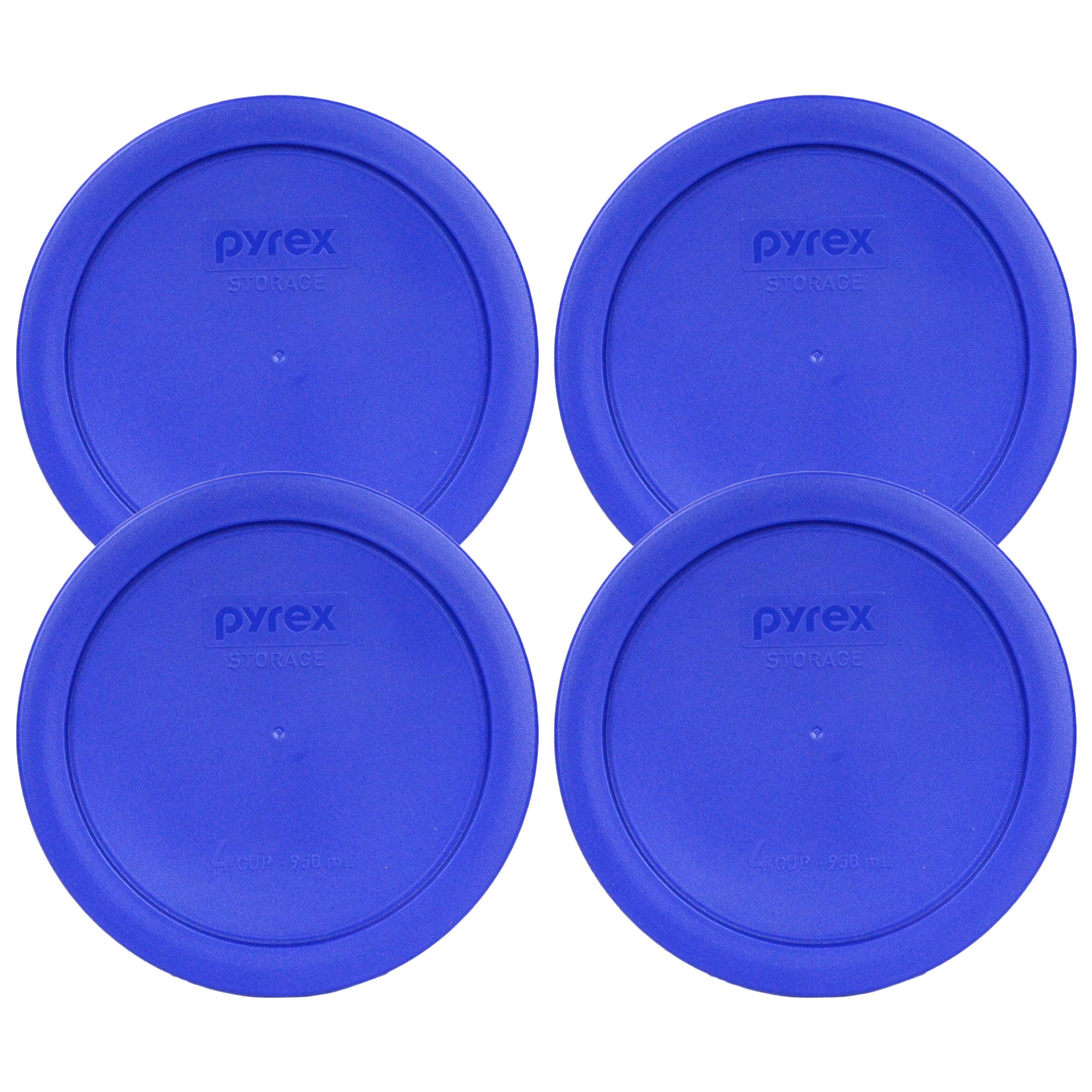Pyrex 7201-PC Cadet Blue replacement lid 4-pack
