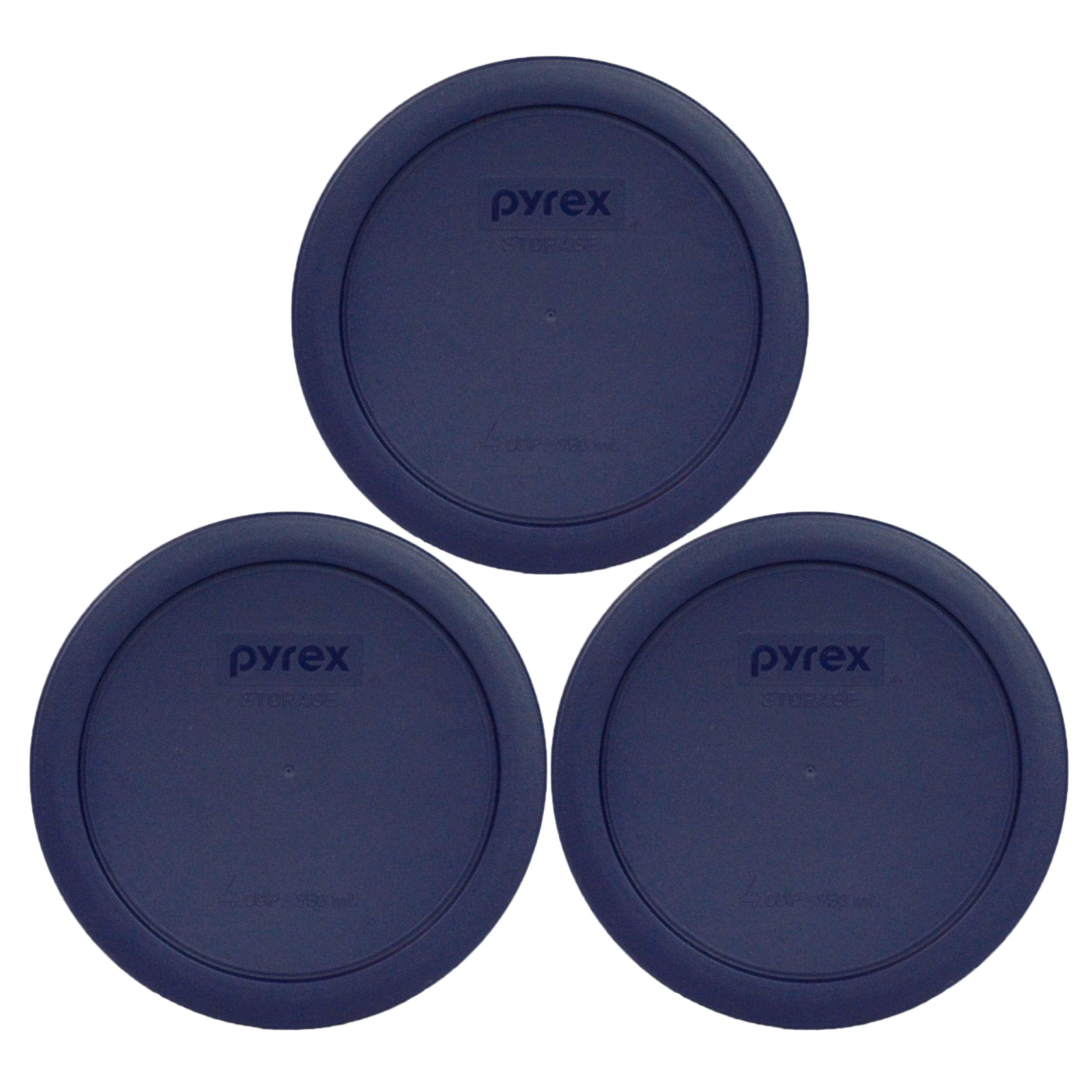 Pyrex 7201-PC 4-Cup Dark Blue Round Food Storage Lid