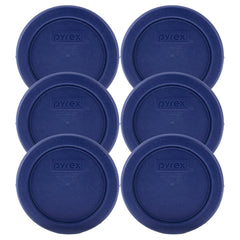 Pyrex 7202-PC 1-Cup dark blue replacement lids six-pack