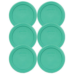 Six-pack Pyrex 7202-PC 1-Cup Green Food Storage Replacement Lids