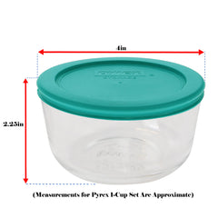 Pyrex 7202-PC turquoise lids image