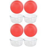 Pyrex 7203 7-Cup Glass Bowl with lid set USA