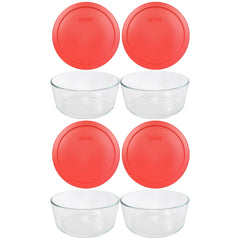 Pyrex 7203 7-Cup Glass Bowl with lid set USA