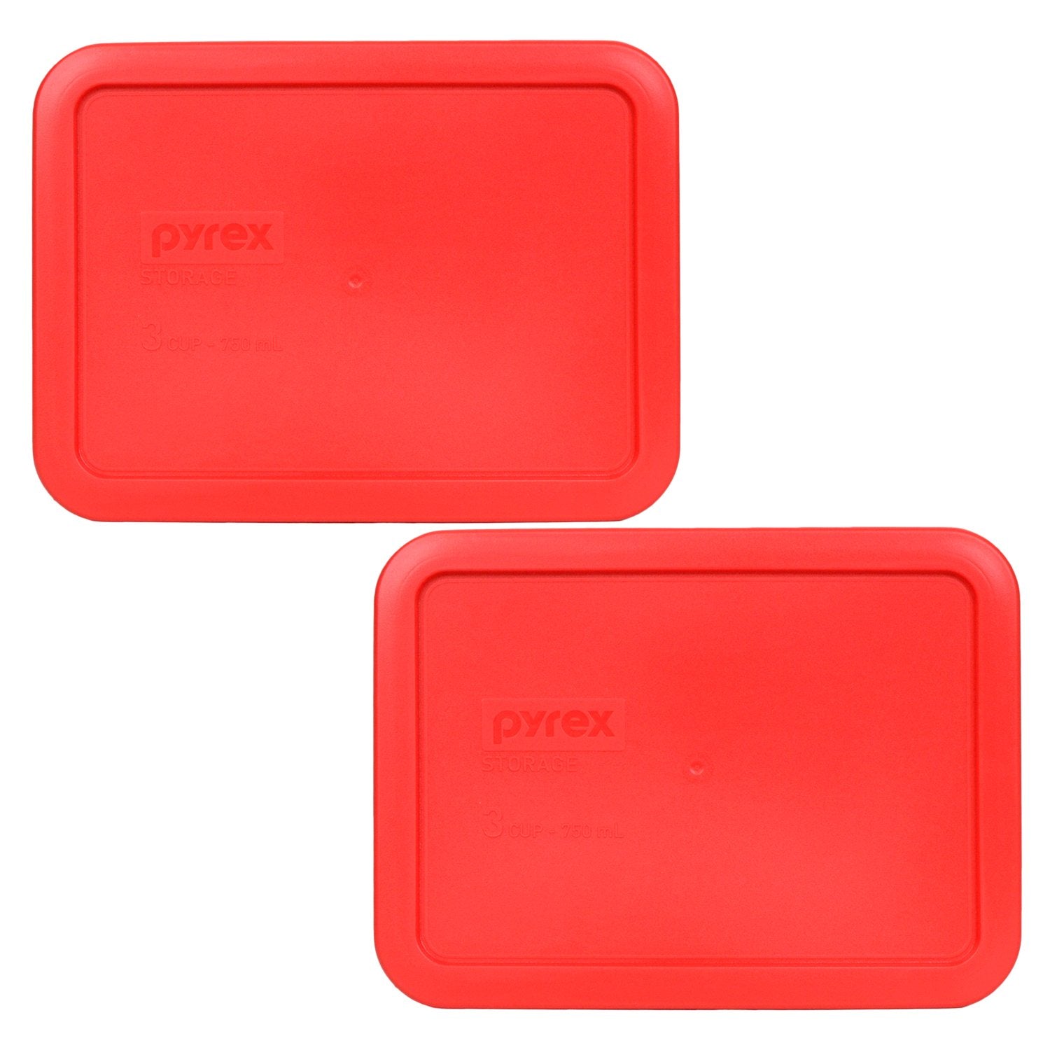 Pyrex 7210-PC 3-Cup red replacement lids 2-pack