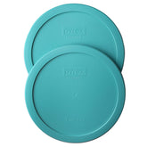 Pyrex 7402-PC turquoise lid 2-pack for 6/7 cup bowls