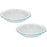 Pyrex glass pie plates 9.5 x 1.6 in 24-CM 2-pack