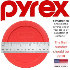 Made in USA Pyrex lid set 2-Cup red
