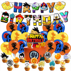 Q Cartoon For Party Supplies birthday decorations set banner balloons toppers