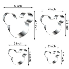 Stainless steel mouse cookie cutters in protective box
