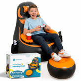 Qadory inflatable gaming chair for kids with air pump