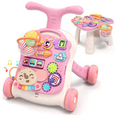 QDRAGON 3 in 1 toddler walker activity center pink age 12-18 months