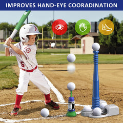 Stretchable bat included with T Ball Set for kids
