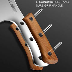 Heavy duty butcher axe for bone and meat cutting