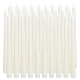 qinxiang ivory taper candles 30 pack on white background